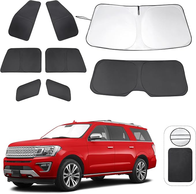 TTINGLU Window Shades for Ford Expedition SUV 2018-2024 8PCS Accessories Car Side Full Windows Rear Triangular Windshield Sun Shade Sun UV Rays & Privacy Protection for Camping,Napping,Relaxing by TINGLU