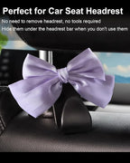 2 Pack Car Purse Hooks, Headrest Hooks for Cars, Taro purple | Car Bag Hanger for Groceries, Coats, Umbrellas and Daily Essentials, Bow-Shaped Car Interior Organizer for Handbags and Bags - Image 3