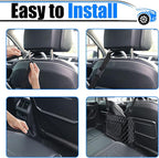 BFXM Car Purse Holder Between Seats, Leather Front Seat Car Organizer | Large Capacity Car Net Pocket Handbag Holder, Backseat Barrier Storage Bag Fits for Car, Truck, SUV, Purse Holder for Car - Image 4