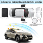 3PCS Car Window Shades Front Windshield Sun Shade Foldable Window Shade Custom Fit for 2024-2026 Subaru Crosstrek Accessories Car Shades for Front Windows Anti-UV Rays Block Heat - Image 3
