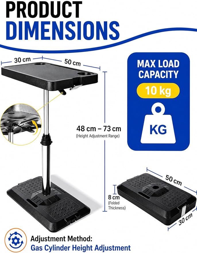 Car Seat Tray Table, Adjustable Car Desk for Laptop & Tablet, Multi-Function Travel Tray for Driver, Front Passenger & Rear Seats, Work & Eating Essential Car Accessory for Long Road Trips - Image 8