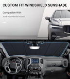 Pigenius Windshield Sunshade for Honda Accord 2018-2022, Custom Front Window Shade - Safeguard - Image 2