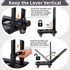 GtIiFmTe Foldable Hand Truck, Lightweight Luggage Cart for Airport Car Seat | Compact Folding dolly with Rotating swivel wheel,storage size12×15.7×4.1",300lbs Load,Upright Lock Handle with 3bungee cords - Image 2