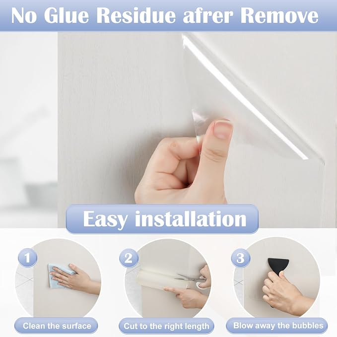 Door Scratch Protector from Dog Scratching, 200'' x 8.3'' Dog Door Protector Scratch Guard, Ultra Durable Anti Scratch Guard Deterrent Tape, Clawguard Door Shield - Image 7