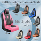 Fit bZ4X Premium Leather Car Seat Covers for Toyota bZ4X 2023-2025 2026 - Waterproof，Breathable，All-Weather Seat Cushion Protecto & Airbag Compatible, Full Set Pink&Black - Image 5