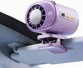 2026 Car Clip on Fan Air Conditioner with Led Display (Purple) | Mini Clip Fan Portable Personal Clip-On Air Conditioner for Shirt Silent Rechargeable Exhaust for Kitchen by Unknown