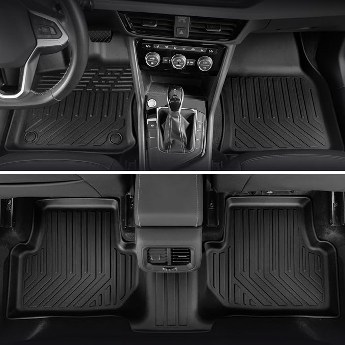 Floor Mats for 2022-2026 Volkswagen Taos AWD Accessories | Full-Coverage Mats Set with Cargo Liner & Backrest Mat, Odorless & Durable, All-Weather Protection, 3D Laser Fit, Quick Setup - Image 3