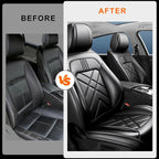 Forte Car Seat Covers Custom Fit for Kia Forte 2010-2024, Full Coverage Leather Waterproof Breathable Seat Covers, Automotive Seat Protectors, Airbag Compatible(2 Front Seats, Black) - Image 6