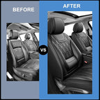 for GMC Terrain 2010-2025 2026 Car Seat Covers, Full Set, Black | Luxury Full Coverage Leather Seat Protectors, Waterproof Breathable Non-Slip Easy to Install, Airbag Compatible, All-Season - Image 7