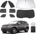 TINGLU Window Shades for Jeep Grand Cherokee 2011-2021(NOT for Grand Cherokee L) 8PCS Accessories Car Side Full Windows Rear Triangular Windshield Sun Shade Sun UV Rays Privacy Protection for Camping by TINGLU