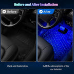 Car Interior LED Lights,4 in 1 RGB APP Control Automotive Under Dash Neon Ambient Lighting with USB Port,Music Sync Auto Footwell Lamp,Car Interior Atmosphere Light - Image 6
