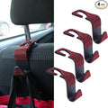 4PCS Bling Car Seat Headrest Hooks, Vehicle Back Seat Purse Handbag Hanging Holder with Crystal Rhinestone, Diamond Storage Organizer Hook,Bling Car Accessories for Women (Red) by Unknown