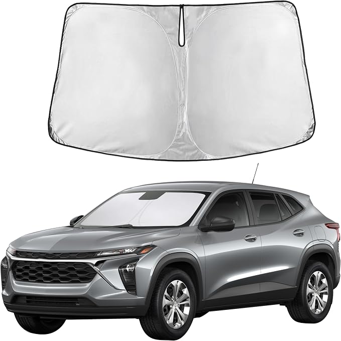 Autovir Windshield Sun Shade Fit for 2024 2025 2026 Chevrolet Trax | Sunshade, Front Car Window Shades Sun Visor, Blocks UV Rays & Heat, Car Accessories by Autovir
