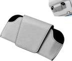 Sunglasses Holder for Car Sun Visor, Leather Car Sunglasses Holder, Auto Visor Accessories Eyeglasses Holder Glasses Storage Case, Universal for Most Cars (Gray) by Unknown