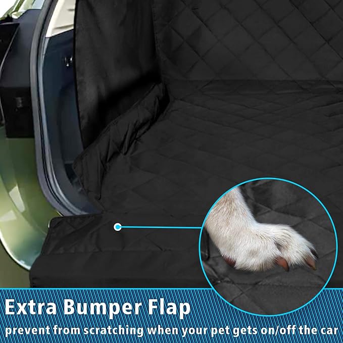 SUV Cargo Liner for Dogs - Trunk Cover with Bumper Flap Protector | Waterproof Pet Cargo Cover with Side Flaps, Dog Car Seat Cover with Non-Slip Mat, Prevents Scratches, Pet Hair, Mud, and Dirt - Image 3