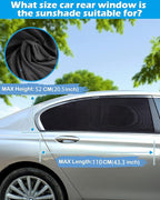 Tevlaphee Car Window Shades, 2 Pack Car Sunshade for Kids Breathable Universal Sun Visor Car Net for Baby with Certified UV for Side Window, Spandex Mesh Material Protect Privacy for Family (L) - Image 2