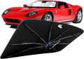 Windshield Sun Shade for Ford GT 2005-2006 with 360° Rotating Shaft | Custom Fit Umbrella Sunshade for UV Blocking, Interior Heat Protection, Easy Storage, UPF 50+ Cool Windshield Cover by Lonyaqui
