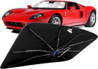Windshield Sun Shade for Ford GT 2005-2006 with 360° Rotating Shaft | Custom Fit Umbrella Sunshade for UV Blocking, Interior Heat Protection, Easy Storage, UPF 50+ Cool Windshield Cover by Lonyaqui