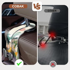 CoBak Purse Hook for Car - Universal Premium Stitched Leather and Aluminum-Magnesium Alloy Double Car Seat Back Storage Hook for Purses, Handbags, Bags (2 Pack),Mountain Calm - Image 2