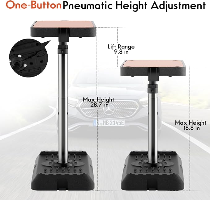 Car Seat Tray Table, Multi-Function Adjustable Car Laptop Desk (Mini) | Two-in-One Office Desk/Footstool Set, Car Tray,Car Desk for Laptop,Portable Car Table,for Front Passenger/Rear/Driver Seat - Image 2