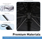 1 PC Car Sunshade Umbrella, Windshield Sun Shade with UV Block, Foldable Reflective Sunscreen Front Window Cover, Universal for Most Cars, Trucks, SUVs (55"x 31" Sliver #B) - Image 3