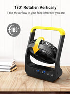 Gazeled Battery Powered Fan, Long Lasting Battery Operated Fans for Camping, Portable D-Cell Desk Fan with Timer, 3 Speeds, Whisper Quiet, 180° Rotation, for Office, Bedroom, Outdoor, 5'', Model: F15 - Image 5
