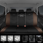 Skechers Memory Foam Seat Covers,Leather Car Seat Covers, Ultimate Comfort & Support Seat Covers Full Sets Airbag Compatible, Automotive Universal Fit Most for SUVs, Vans, Sedans, Cars, Trucks,Brown - Image 7