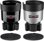 SEVEN SPARTA 2 Pack Car Cup Holder Expander Organizer Adjustable Base, Compatible with Yeti 20/26/30 oz, Hydro Flasks 32/40oz, Nalgenes 30/32/38/48 oz, Other Bottles in 3.4"-3.8" (Black and Silver) | Compatible with Yeti, Hydro Flask & Owala 32-40oz, U... by SevenSparta