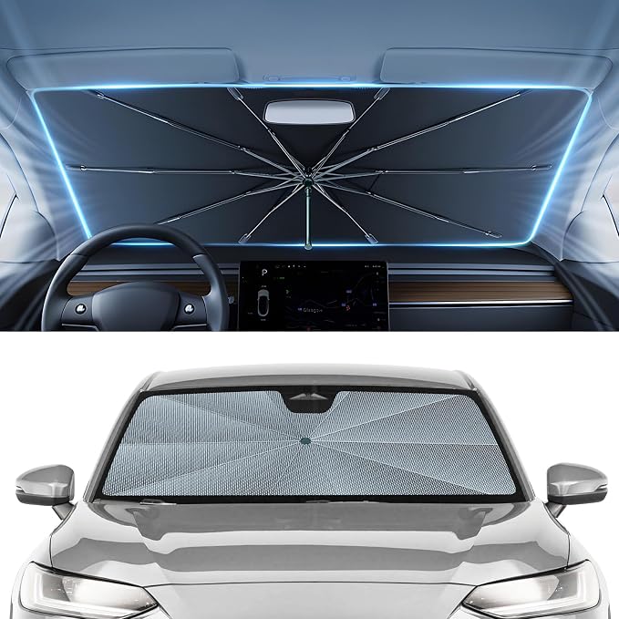 Autorder Windshield Sun Shade Umbrella for 2023-2026 Honda HR-V HRV Accessories,Upgraded Ice Crystal Material,Easy Setup Umbrella Sunshade for Car Windshield,100% Sun Blocking by Autorder