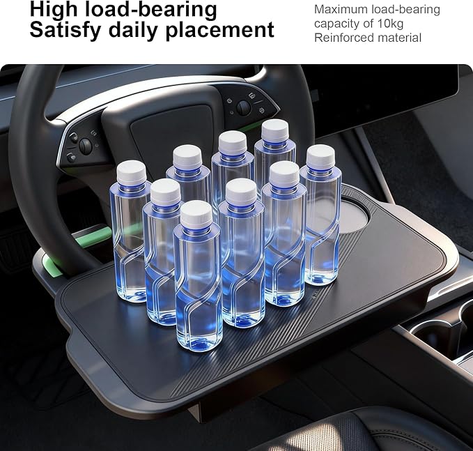 2-in-1 Car Steering Wheel Desk Tray & Car Seat Gap Filler Organizer – Silicone Look Table for Laptop, Eating Food, Writing – Work Road Trip Essentials Accessories（red） - Image 5