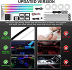 Dreamcolor Acrylic Interior Car LED Strip Light with Wireless APP, RGB 22 in 1 with 175 inches 593 LEDs Fiber Optic Ambient Lighting Kits, 16 Million Colors Sound Active Function Car Neon Lights - Image 5
