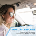 LTOHOE 2 Pack Sunglass Holder for Car, Magnetic Leather Sunglasses Holder and Ticket Card Clip, Universal for Different Size Glasses, Car Visor Accessories(Black) - Image 5