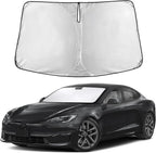 Autovir Windshield Sun Shade Fit for 2012-2024 2025 2026 Tesla Model S | Sunshade, Front Car Window Shades Sun Visor, Blocks UV Rays & Heat, Car Accessories by Autovir