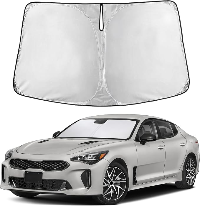 EcoNour Windshield Sunshade Compatible for Kia Stringer 2018-2021 2022 2023 | Sun Visor for Front Windshield & Window Sun Shade Cover, UV Heat Blocker & Protector, Car Accessories by EcoNour