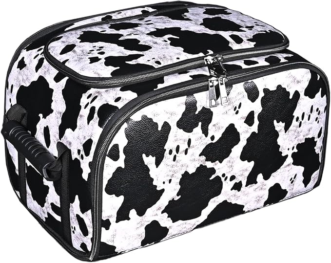 Cow Print Insulated Cooler Bag for Car, Multi-Mode Portable Thermal Lunch Cooler Tote, Reusable Thermal Storage Bag for Drinks, Snacks & Food, Ideal for Car Seat, Trunk, Road Trips & Travel - Image 2
