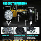 EJ's SUPER CAR Led Round Light Bar 4PCS 3.3" 42w 10000LM Flood Light Pod Off Road Fog Driving Roof Bar Bumper for Jeep,SUV Truck, Hunters - Image 7