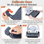 2-in-1 Steering Wheel Tray and Car Seat Gap Organizer for Drivers, Adjustable Food Tray and Laptop Desk Table for Eating, Working, Writing, Road Trips, Fits Most Cars, SUVs and Minivans - Image 9