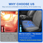 2 Pack Gray Ventilated Cooling Car Seat Covers for Summer | 3D Air Mesh, PU Leather, Breathable, with Storage pocket, Non-slip, Universal Fit for Car Truck SUV, Easy to Install - Image 4
