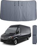 Insulated Windshield Cover Fit for Mercedes Sprinter NCV3 & VS30 | 2007-2026, Blackout Privacy & Thermal Insulation Van Front Windshield Shades, All-Season for Van Life, Camping, Gray by Vanhoxcci