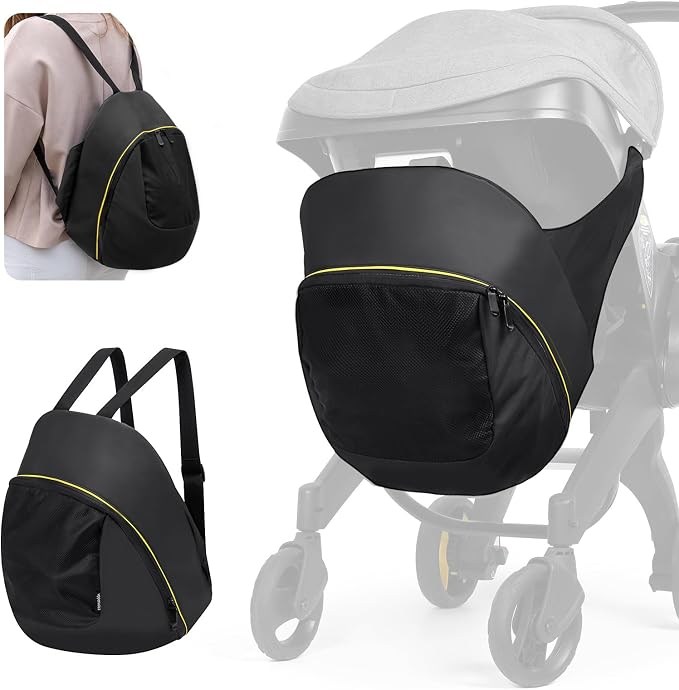 Storage Bag for Doona Infant Car Seat Stroller, Large Capacity Diaper Bag | Wearable Backpack, Stroller Organizer, Easy Access Zipper, Water-Repellent Lightweight Baby Spring Travel Essentials by QOOCxMinnebaby