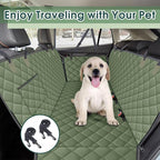 NECKORY Waterproof Dog Car Seat Cover for Back Seat - Durable, Scratch Proof Pet Hammock with Nonslip Design & Storage Pockets, Fits Cars, SUVs, Trucks- S, Green - Image 7