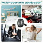 Glooglitter 2 Pcs Car Fan USB for Rear Seat Passenger Portable Headrest 360 Degree Rotatable 3 Speed 12v/ 24v Automobile Ventilation Fan with Clip for SUV Backseat, RV, Vehicles(Classic,Black) - Image 7