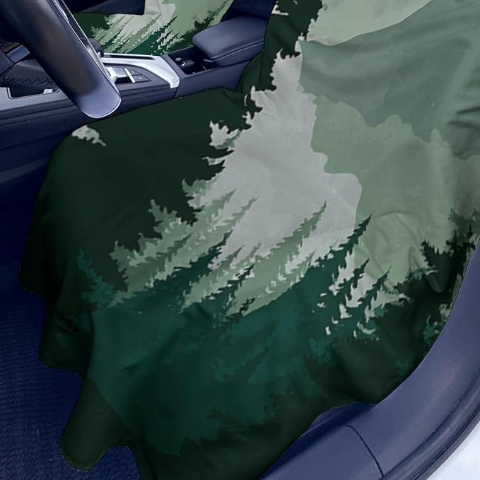 2 Pack Car Towel Seat Covers with Storage Bag, Multifunctional Towel for Gym Outdoor Sport, Picnic, Beach, Pet Dog Travel,Non-Slip Washable Car Seat Protector (Landscape Painting) - Image 3