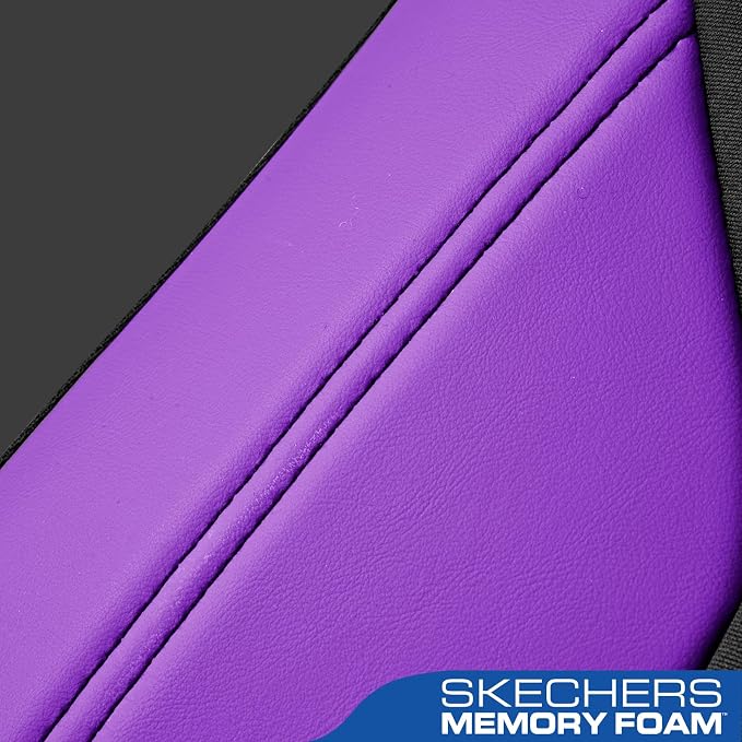 Skechers Memory Foam Seat Covers,Leather Car Seat Covers, Ultimate Comfort & Support Seat Covers Full Sets Airbag Compatible, Automotive Universal Fit Most for SUVs, Vans, Sedans, Cars, Trucks,Purple - Image 8