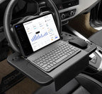 XINDELL Steering Wheel Tray - Food Tray for Eating & Laptop Holder Vehicle Travel Accessories, Front Seat Desk Car Organizer, Compatible with Honda, Jeep, Nissan, Ford, Truck & Van Interiors by XINDELL-NotJustForCleaningButForLifestyle