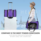 Henkelion Large Cat Carriers Dog Carrier Pet Carrier for Large Cats Dogs Puppies up to 25Lbs, Big Dog Carrier Soft Sided, Collapsible Travel Puppy Carrier - Large - Purple - Image 6