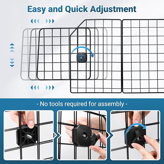rabbitgoo Dog Car Barrier for SUV, Heavy-Duty Steel Wire Pet Gate, Foldable | Adjustable Universal-Fit Divider, Triple Folding for Cargo Area Vehicles Trucks Safety Travel - Image 7