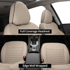 EKR Car Seat Covers for Subaru Forester 2014-2018(NO Base),Full Set | Custom Fit for Subaru Forester 2014-2018(Not for Base)Factory-Like Fit,360°Protection,Faux Leather(Beige) - Image 4
