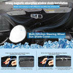 3PCS Car Window Shades Front Windshield Sun Shade Foldable Window Shade Custom Fit for 2020-2024 Fo-rd Explorer Accessories Car Shades for Front Windows Anti-UV Rays Block Heat - Image 5