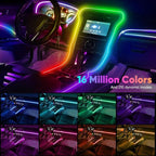 Acrylic 6 in 1 Car LED Lights Interior, RGB Ambient Lighting Car 584 LEDs | 16 Million Colors, APP Control, MusicSync Interior Car Lights for Women Men - Image 4